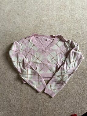 Hollister Argyle Knit Sweater – Estimated Women’s Small
